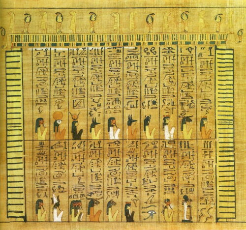 Egyptian 'Book of the Dead', Chapter 42, Liturgy Against Evil (ca. 1,550 BC), British Museum artifact, Papyrus No.10471-17