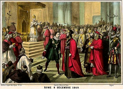 'Rome 8 Decembre 1869' First Vatican Council (1870 AD) in Musée de l'Image Epinal