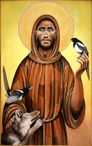 'Saint Francis of Assisi' Icon by Father John Giuliani in Prairie Edge Galleries