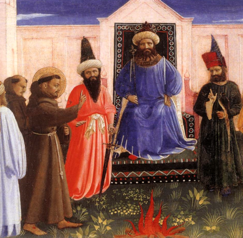 'Trial by Fire' by Fra Angelico (ca. 1429 AD) in Lindenau Museum (Detail)