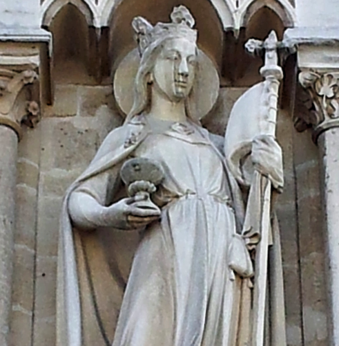 Mary Magdalene with Money Pouch, at Notre Dame Cathedral, Paris