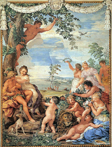 'The Golden Age' ca. 1636 AD fresco by Pietro da Cortona